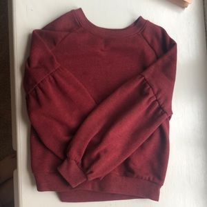 Red Aerie Puff sleeve sweatshirt